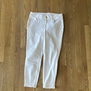 WHBM Women's White  Crop Jeans (J3)